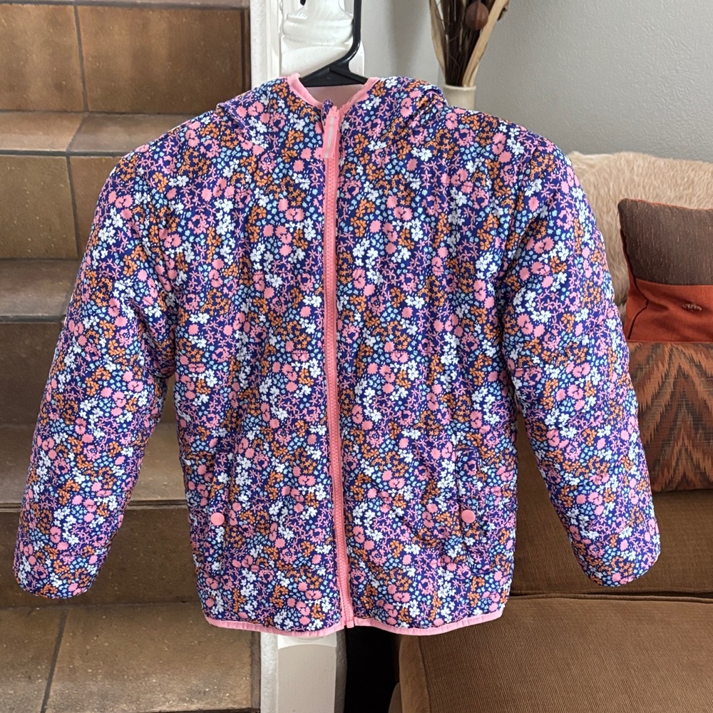 Cat & Jack Floral Kids Jacket - Pink and Purple